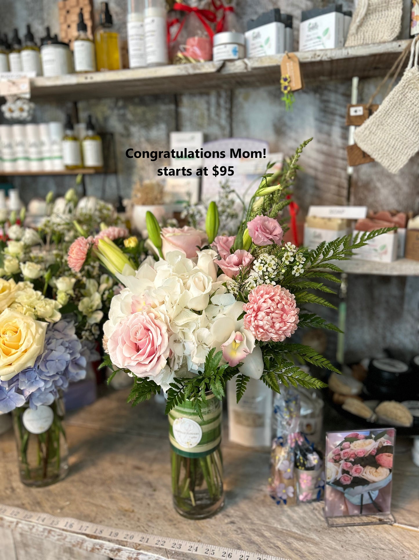 Welcome to the world Little One! $35 / Congratulations Mom! $95 / Mom & Little One $130