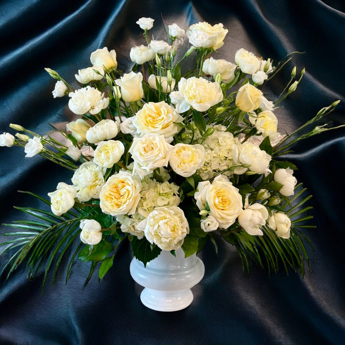 Serenity All White Flower Arrangement
