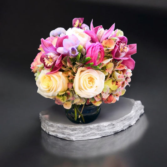 Blushing Romance Vase Arrangement