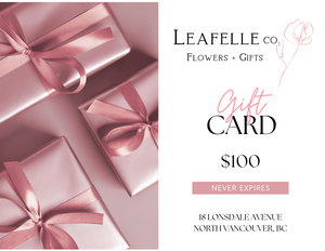 Leafelle Flowers + Gifts Gift Card