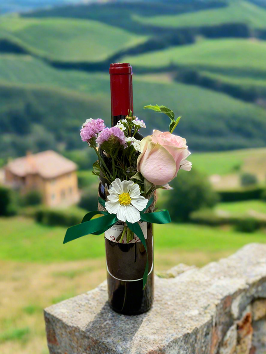 Flower Accents for beverage bottle - Beverage not included