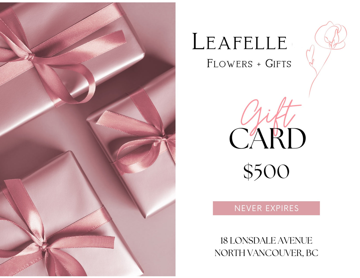 Leafelle Flowers + Gifts Gift Card