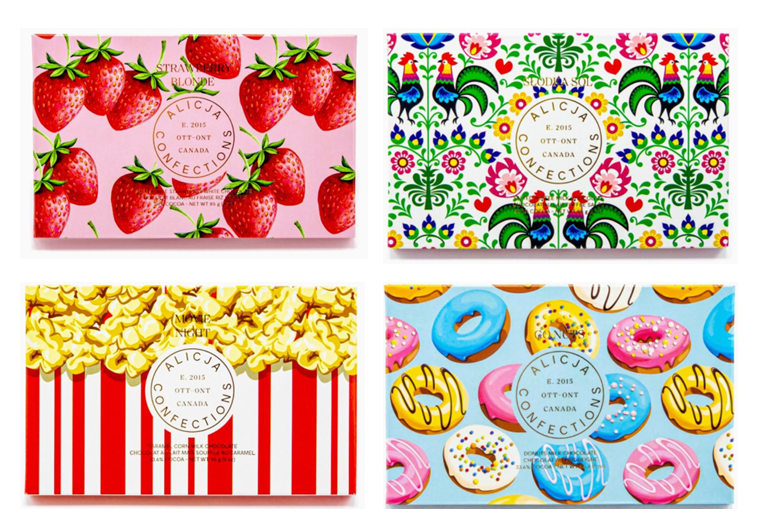 Chocolates $14.99 per postcard - Grouped chocolates are for photo reference only