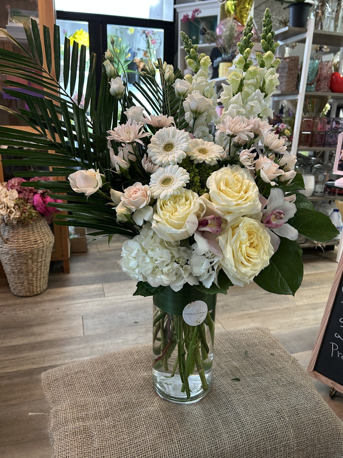 Soft Pink Sympathy Vase Arrangement